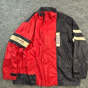 Vintage Chaps Ralph Lauren Jacket Red and Black Men's Jacket Size XL Vintage